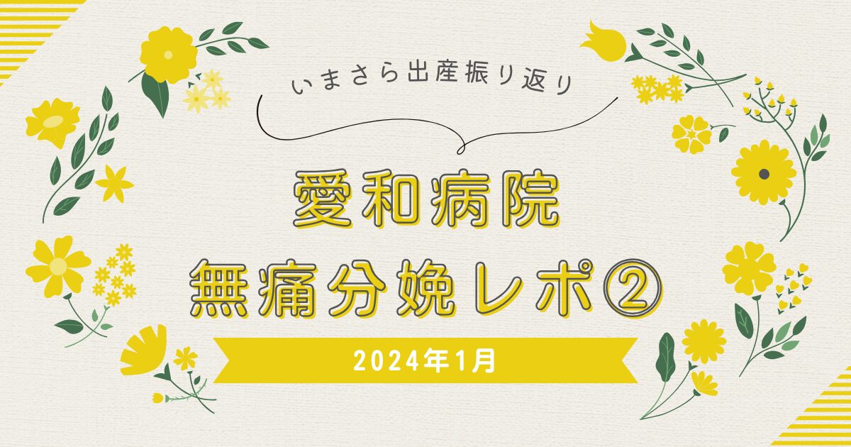 無痛分娩レポ②